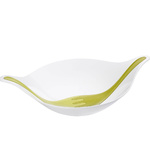 zum Artikel KOZIOL Leaf XL plus Salatschüssel mit Besteck 4,5l - weiß oliv - Schüssel Schale